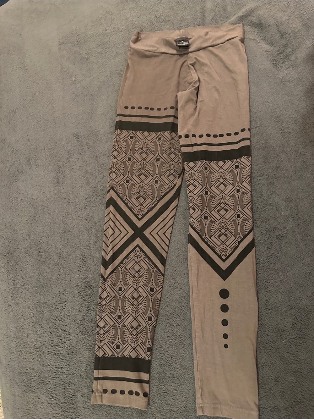 Toonzshop Rinji Floral Circuit leggings in Grey- US W Large